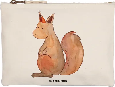 Produktbild von Mr. & Mrs. Panda Federtasche Einhorn Glauben Größe M - Weiß - Geschenk, Einhörnchen, Unicorn, Kulturbeutel, Einhörner, Mäppchen, Eichhörnchen, Eichhorn, beauty case, Etui