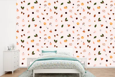 Produktbild von MuchoWow® Fototapete für Wohnzimmer oder Schlafzimmer Wandtapete Vinyl Motivtapete Winter - Weihnachten - Mistelzweig - 330x220 cm - Fototapeten