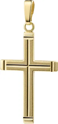 Produktbild von Kreuz Anhänger Gold 585 mit Kreuz in Kreuz Diamantschliff