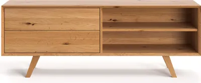 Zdjęcie produktu dla Szafka RTV drewniana Spectra, 140 cm, dąb, nowoczesna