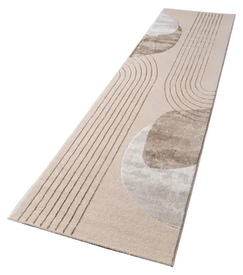 Produktbild von TT Home Wohnzimmer Teppich Kurzflor Geometrisches Design Abstrakte Optik Größe 80x150 cm