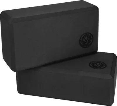 Produktbild von Yoga Block 2er Set VonBueren anthrazit | 22 x 12 x 7,5 cm je Yogablock | Yogablöcke für Damen und Herren aus EVA  | Klötze für Pilates