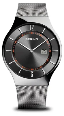 Zdjęcie produktu dla Bering Slim Radio Controlled męski zegarek na rękę w kolorze szary metalik poiert