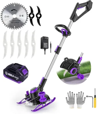 Produktbild von Akku Rasentrimmer mit 4.0Ah Akkus & Ladegerät,75 Min Laufzeit ,Freischneider Gartengeräte,3-in-1 Kantenschneider, mit Makita-Akkus,mit Metallklinge
