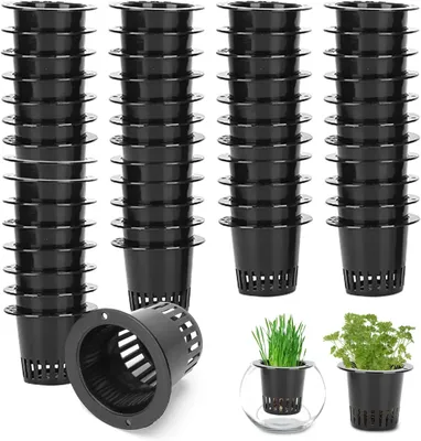 Produktbild von 50 schwarze Netztöpfe für die Hydrokultur
