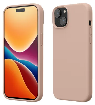 Produktbild von kwmobile Handyhülle für iPhone 15 Hülle, für iPhone 15 Case - Hülle Silikon - kabelloses Laden - Altrosa