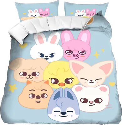 Produktbild von Anime Bettwäsche Set 135x200 cm, 2 Kissenbezüge 50x75 cm, für Jungen