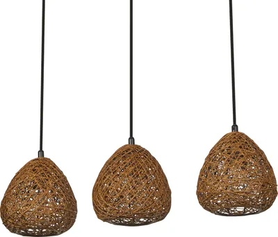 Zdjęcie produktu dla OSRAM Decor Paper Drop Linear dekoracyjna lampa wisząca z papierowym kloszem, 3-płomienna, z oprawką E27, wykonana z papieru/metalu, IP20, beżowa