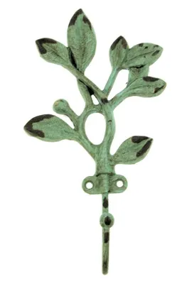 Productafbeelding van Meander haakornament met bladeren, metaal, 7x3,5x14 cm