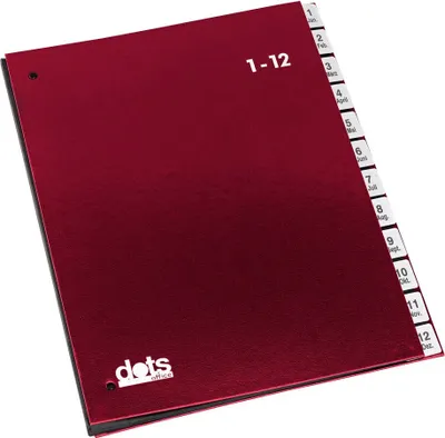 Produktbild von dots Pultordner 1-12, Jan.-Dez. rot