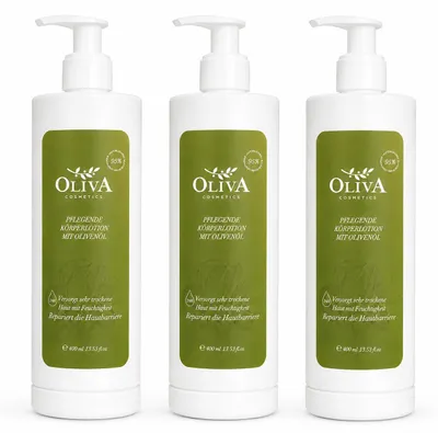 Produktbild von Oliva Cosmetics Pflegende Körperlotion mit Olivenöl 400 ml (3 Pack)