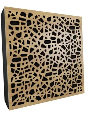 Immagine prodotto di Confezione da 2 – Pannello acustico fonoassorbente e diffusore | 50x50x5 cm | Assorbimento – Diffusione – Riflessione – Isolamento acustico [Rovere | x2 P32]