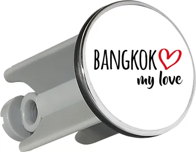 Produktbild von Huuraa Waschbeckenstöpsel Bangkok my love 4cm höhenverstellbar Abflussstopfen Geschenkidee