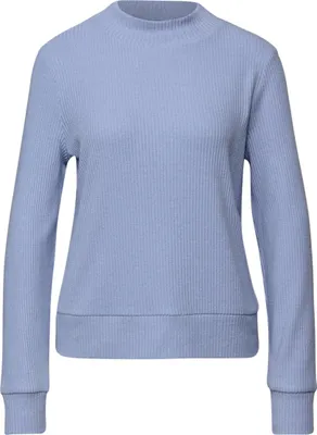 Produktbild von Street One soft rib turtle neck shirt frosted blue m 44
