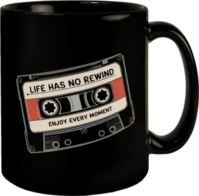 Produktbild von Kassette Retro Tasse Life Has No Rewind