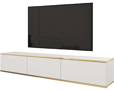 Produktbild von TV Lowboard ARA, weiß, 175 cm breit, 30 cm hoch, 32 cm tief, mit PUSH-TO-OPEN Funktion