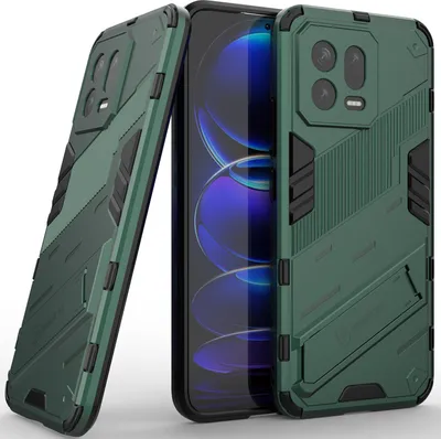 Produktbild von Armor Hülle für Xiaomi 13, Hybrid PC TPU Bumper Stoßfestes Schutzhülle mit Standfunktion Grün