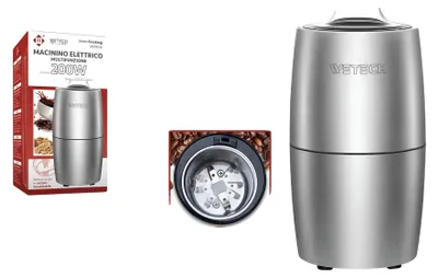 Obrázek produktu pro Elektrický mlýnek na kávu a koření, nerezová ocel, multifunkční mlýnek, model 6105