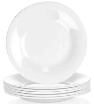 Image de Assiettes à dessert en verre - 6 pièces - 18 cm - Blanc