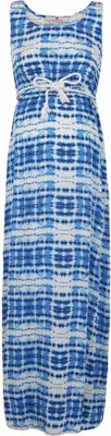 Immagine prodotto di Maxi abito premaman con ombelico blu, Eleganza e comfort