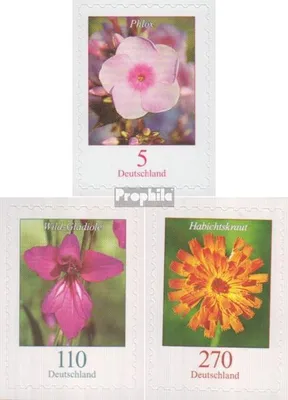 Produktbild von Briefmarken BRD (BR.Deutschland) 2019 Mi 3459,3489-3490 (kompl.Ausg.) selbstklebende Ausgaben postfrisch Blumen