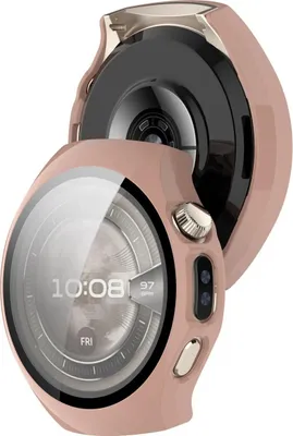 Produktbild von Schutzhülle mit Glas für Huawei Watch 5 42 mm, Bizon Case Watch Adamo, Rosa