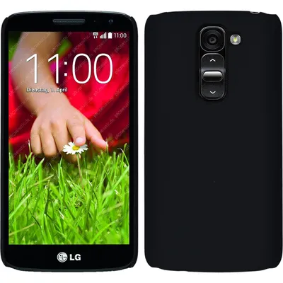 Produktbild von PhoneNatic Case kompatibel mit LG G2 mini - Hülle schwarz gummiert Hard-case Cover