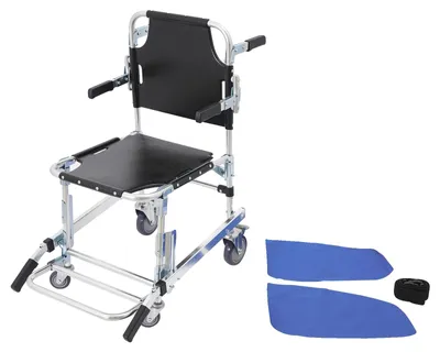 Obrázek produktu pro Židle na schody, skládací design, vysoká nosnost, černá