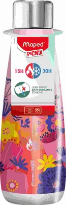 Image de Maped PICNIK Gourde isolante CONCEPT FLOWERS 0,5 L en acier inoxydable