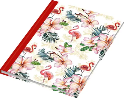 Produktbild von Kladde / Notizbuch / DIN A5 / 96 Blatt / dotted / 70g/m² / "Flamingo"
