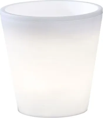 Produktbild von Konstsmide Assisi LED Pflanzentopf klein weiss, 3000K, 30lm, 15x2,4W, 12V/240V, Kunststoff, 7453-000