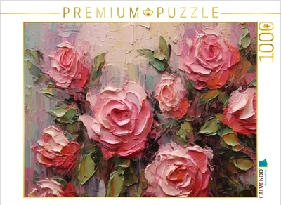 Produktbild von CALVENDO Puzzle Rosa Rosen | 1000 Teile Lege-Größe 64x48cm Foto-Puzzle für glückliche Stunden