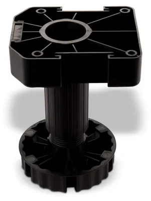 4 Möbelfüße, schwarz, höhenverstellbar, 125 mm