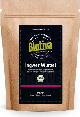 Produktbild von Biotiva Ingwer Pulver 250g aus biologischem Anbau