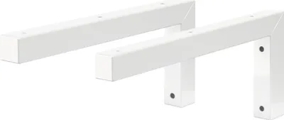 Obrázek produktu pro ML-Design Sada 2 nástěnných držáků ve tvaru L pro umyvadlo, 350x150 mm, bílá, z oceli, Designový držák na umyvadlo, nástěnný držák na umyvadlo, držák na podpěru police, držák na polici