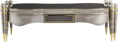 Produktbild von Couchtisch Grau Luxus Couchtische Metall Design Elegantes Wohnzimmer