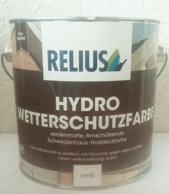 Produktbild von Relius Hydro Wetterschutzfarbe weiß, 2,5Ltr. * 323063