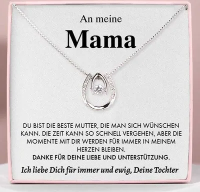 Image de À ma maman - Collier avec cristal zirconium pour femme - SAMIRA_LUCKY