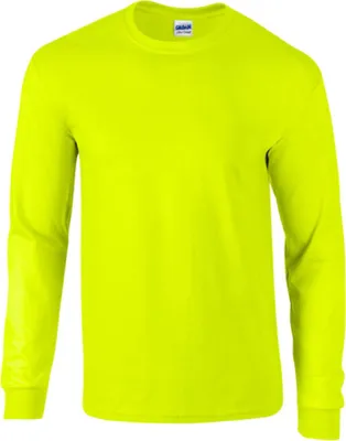 Produktbild von Gildan 2400 | Ultra Baumwolle Long Sleeve Herren T-Shirt - Farbe: Safety Green - Größe: L