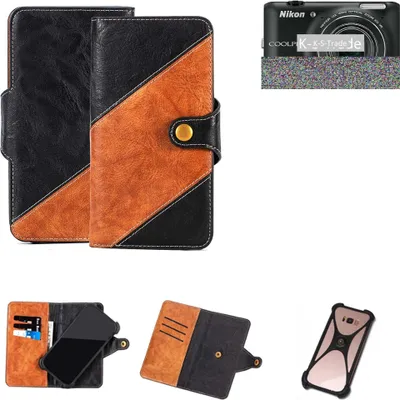 Produktbild von K-S-Trade Handyhülle Schutzhülle Bookstyle Case Wallet-Case kompatibel mit Leagoo Z6 Handy Cover Bumper Klapphülle schwarz hellbraun 1x