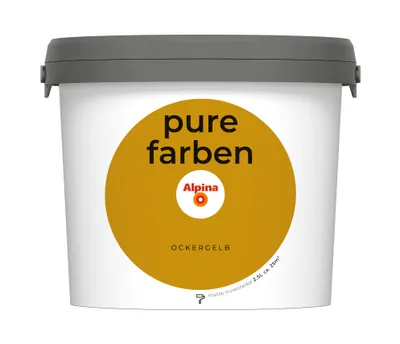 Produktbild von Alpina pure farben Wandfarbe ockergelb 2,5 L
