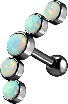 Produktbild von Ohrpiercing Chirurgenstahl Ohrpiercing 5 SYNTHETISCHE OPALE