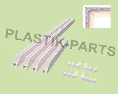 Produktbild von Fensterrahmen Kellerfenster Kippfenster Komplettsatz Bausatz 266mm 829mm weiß