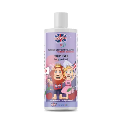 Obrázok produktu pre Jemný detský telový a vlasový gél Čerešňa - Ronney Kids na Ceste do Japonska, 300ml