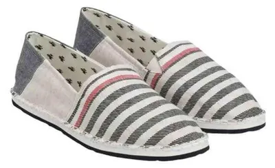 Produktbild von Tommy Hilfiger - Mit Streifen Espadrillen für Herren NA1087 (42 EU) (Beige/Marineblau)