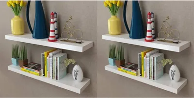 Produktbild von Maison Exclusive - Wandregale 4 Stk. Weiß 80 cm