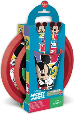 Produktbild von Stor Mickey Mouse Geschirrset Rot Rot One Size