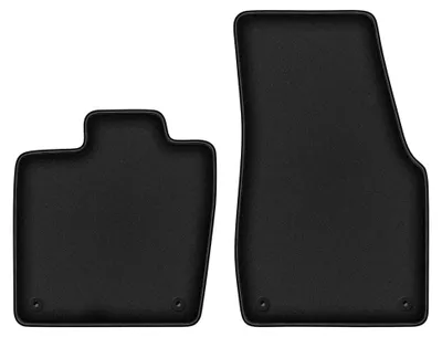 Image de Tapis avant en moquette pour VW ID.7 2023- (break/liftback) – 2 pièces, noirs, sur mesure – Wielganizator DURBAN