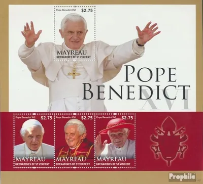 Produktbild von Briefmarken St. Vincent - Mayreau 2011 Mi 166-169 Kleinbogen (kompl.Ausg.) postfrisch Papst Benedikt XVI.
