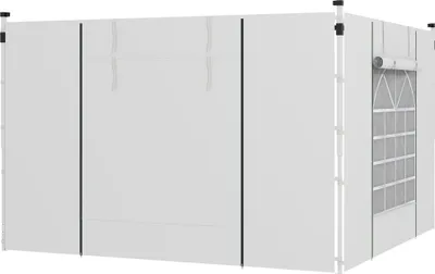 Produktbild von Pavillon/Zelt - Seitenwand - 2 Paneele - 295x195 cm - Stoff - Mit Fenster - Weiß